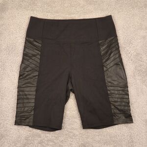 Athleta Delancey Gleam Women's Moto Short Biker Black Size Large